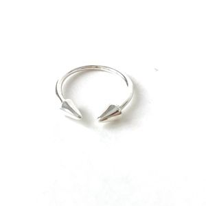 Silver Triangular Studded Ring
